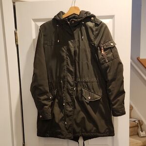 Women's Lightweight Olive Bomber Jacket